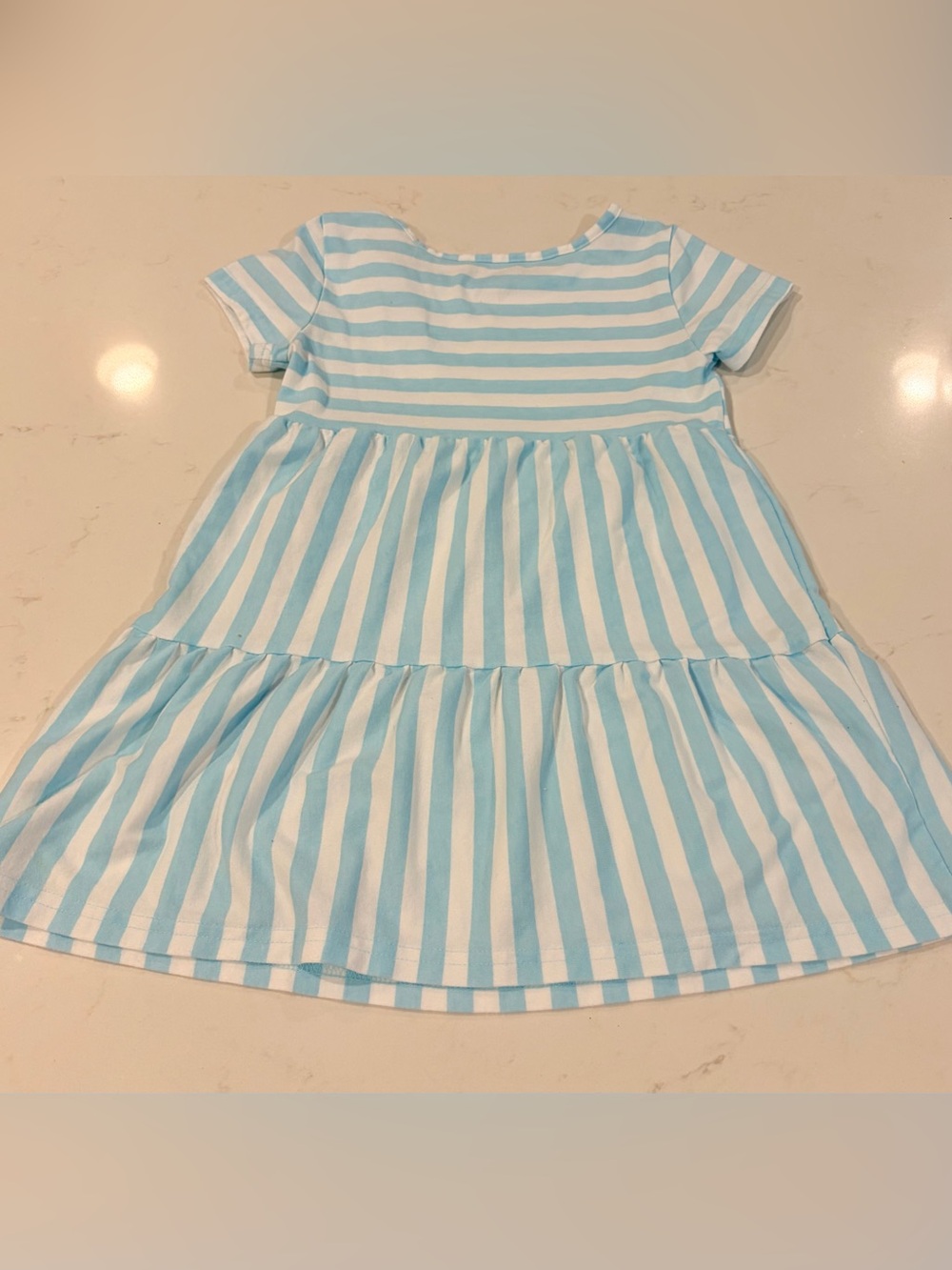 Children’s Place Blue and White Striped Girls Dress - Size S (5/6) - Picture 2 of 2